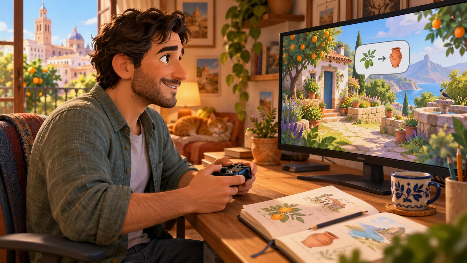 Three video games for practising Spanish at A2–B2