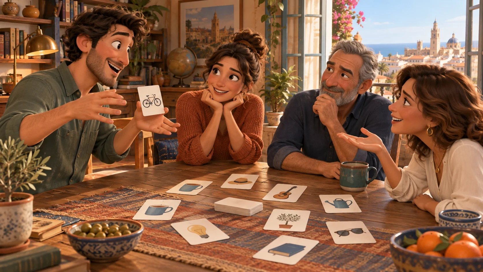 A Spanish games evening: 24 cards for speaking practice
