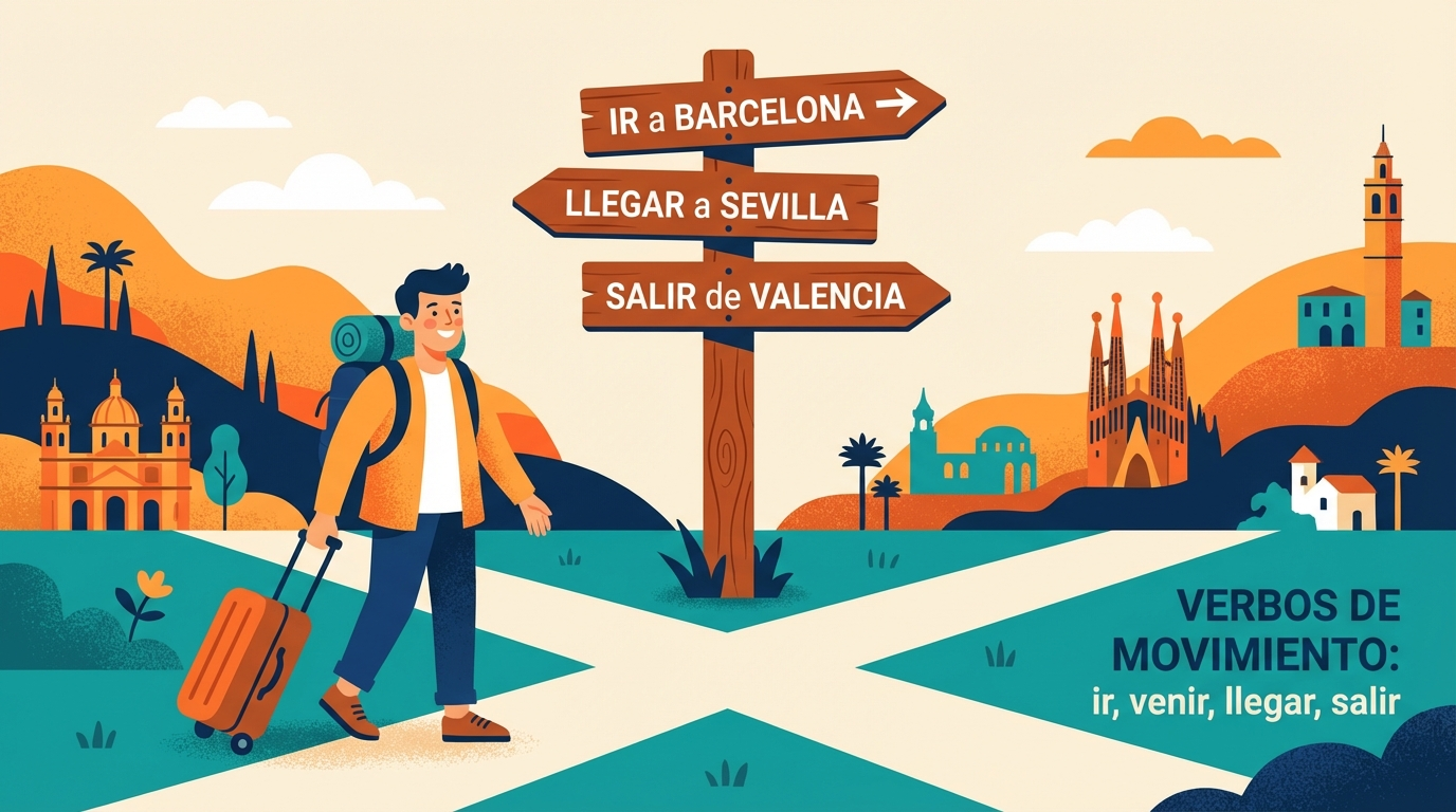 Глаголы движения в испанском: ir, venir, llegar, salir